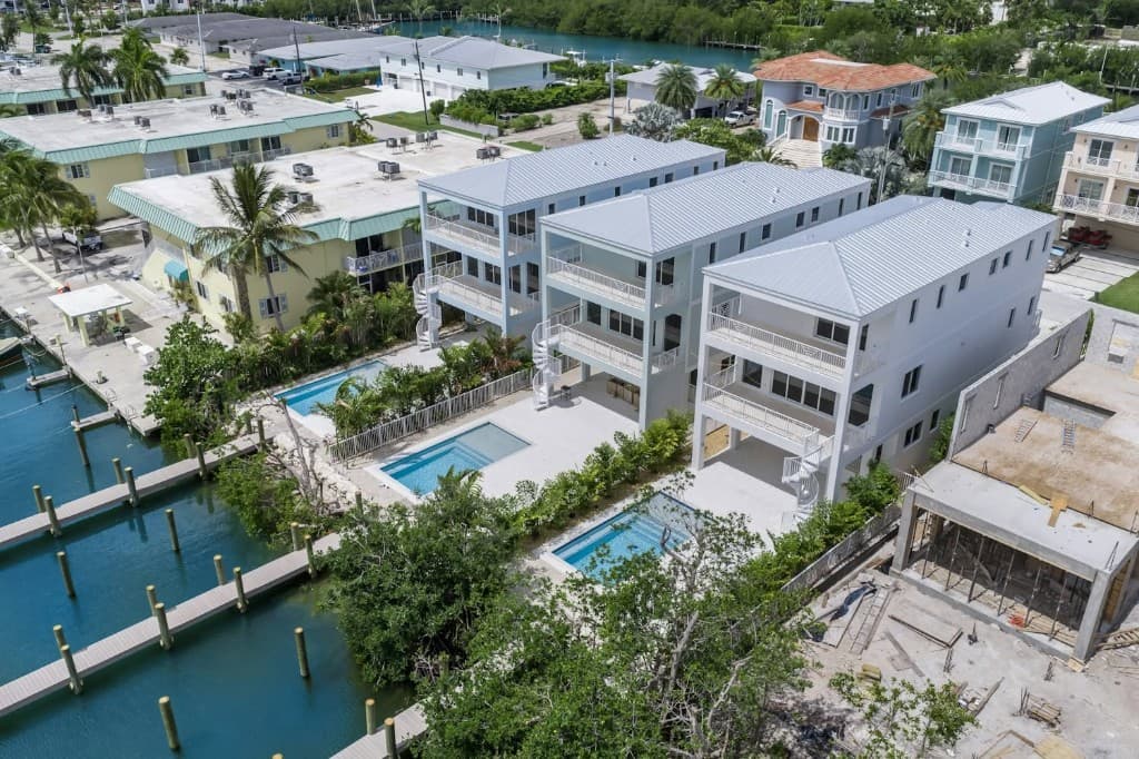 Residential engineering for a three-home waterfront development in the Florida Keys
